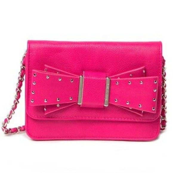 Betsey Johnson Handbags - Betsey Johnson PINK BOW CROSSBODY